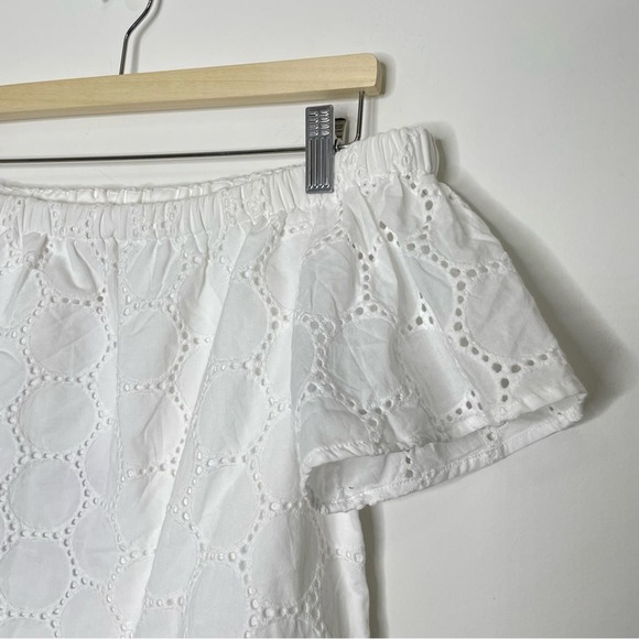 SAIL TO SABLE | NWT Off the Shoulder Dot Eyelet Top | XS - Picture 4 of 6